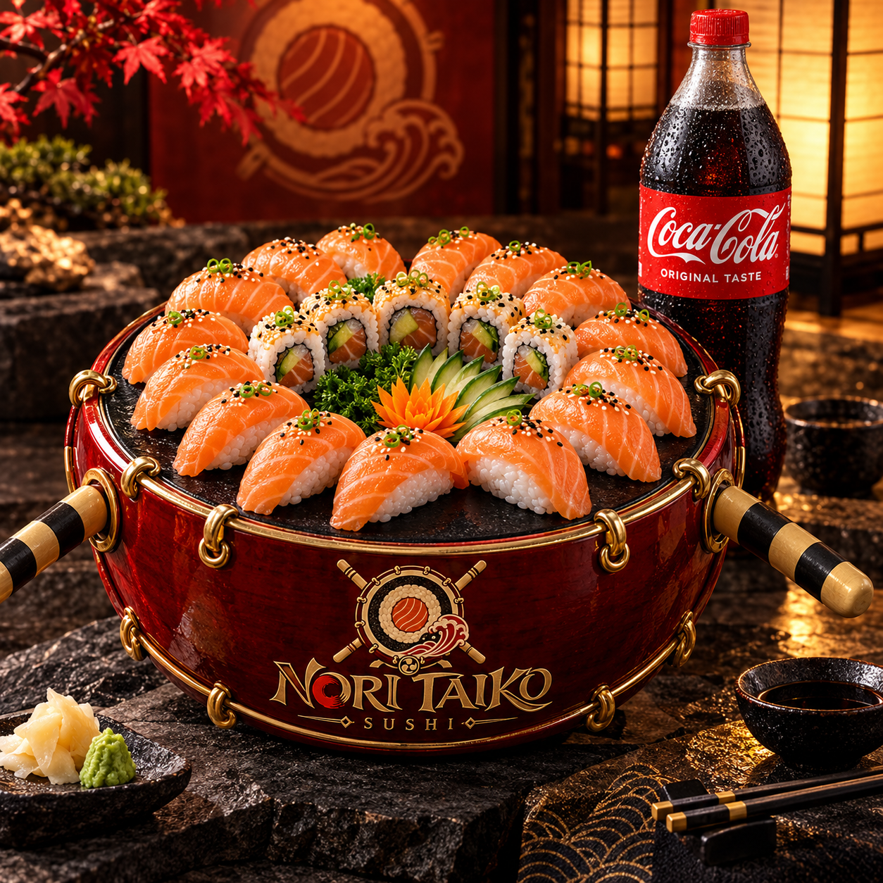 Compasso Sake 18 — 18 Peças + Coca-Cola 1L